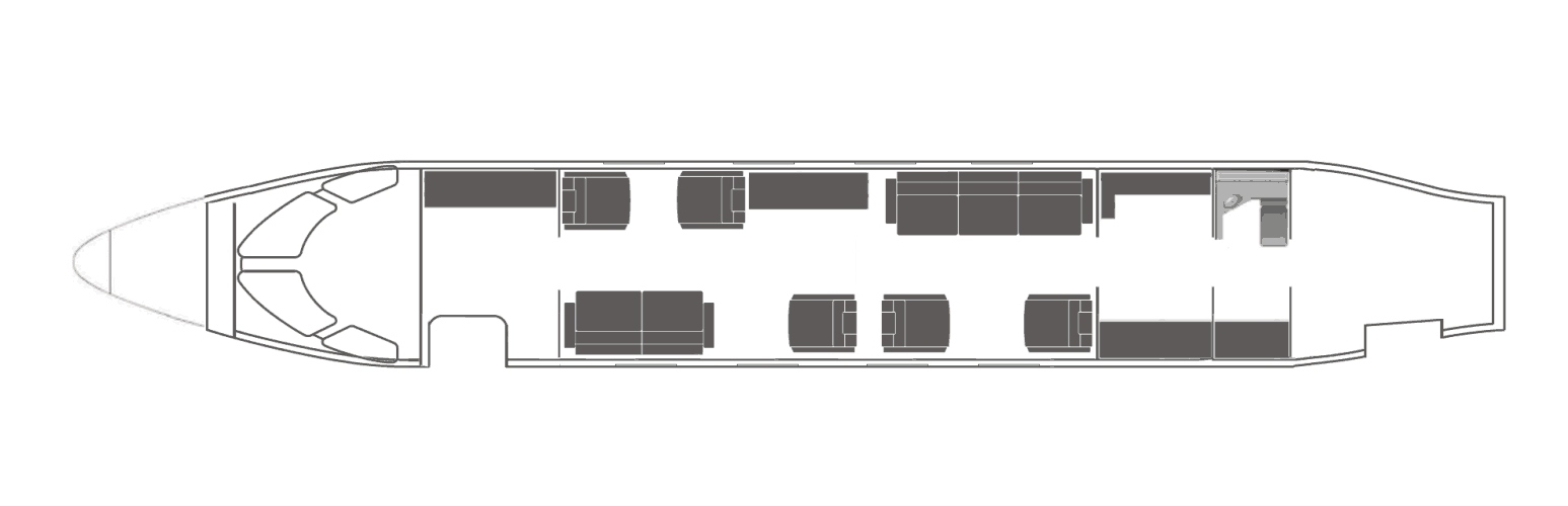 gulfstream g3 jet for filming layout G3 Jet Layout image